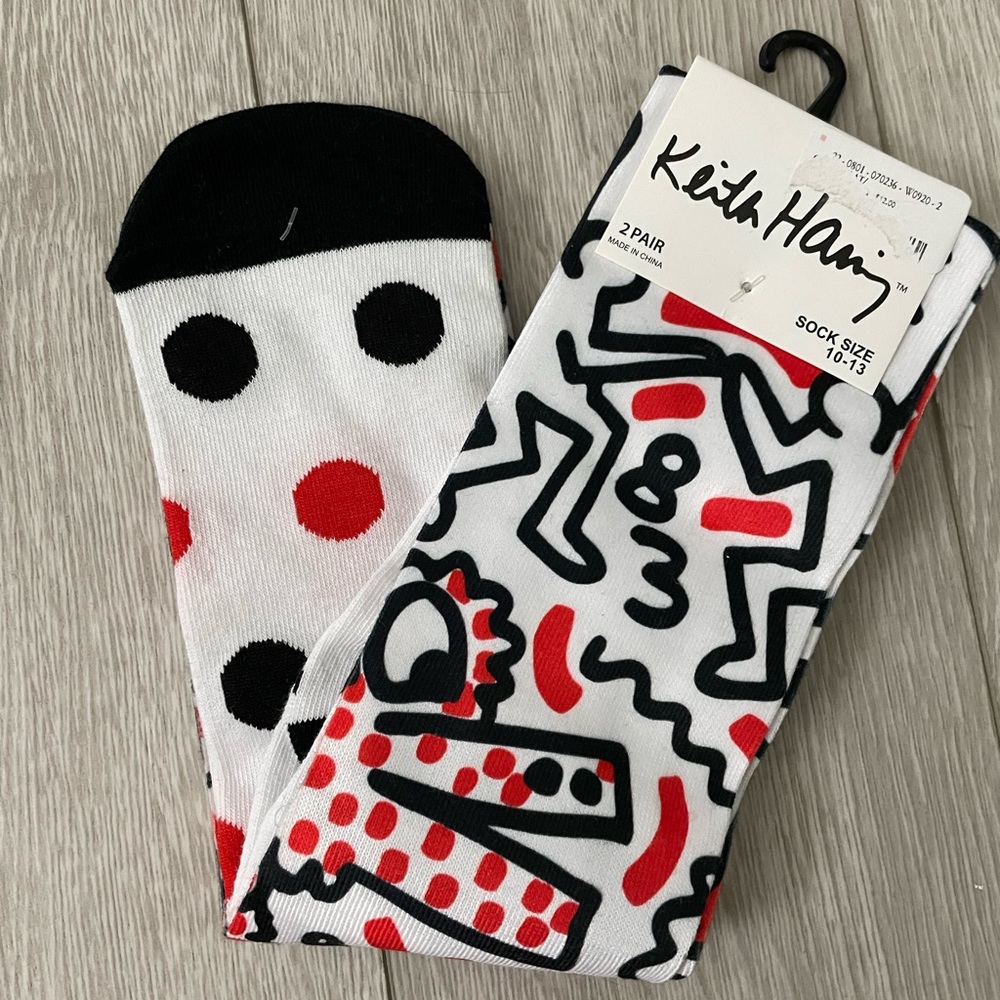Keith Haring socks MEN size 10-13